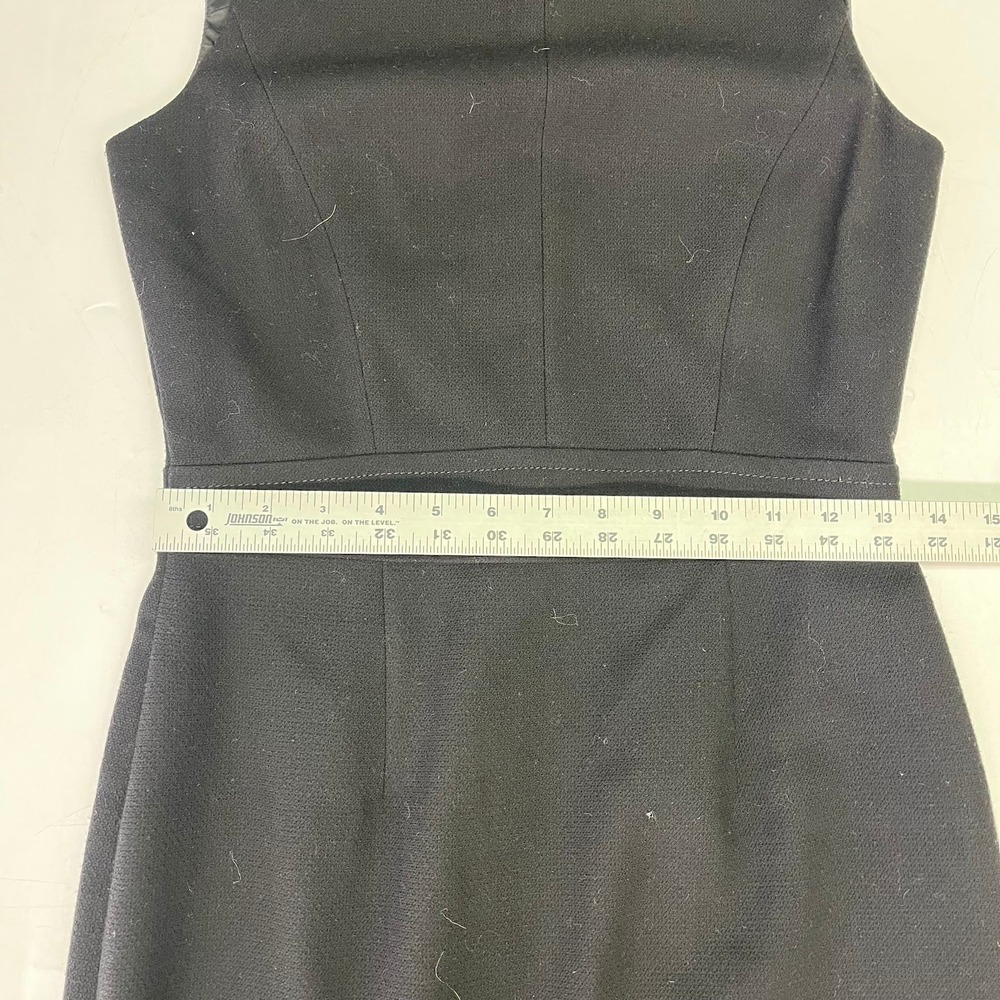 Hobbs London Black Sleeveless Sheath Dress Tailored V-Neck‎ Professional LBD - Picture 14 of 15